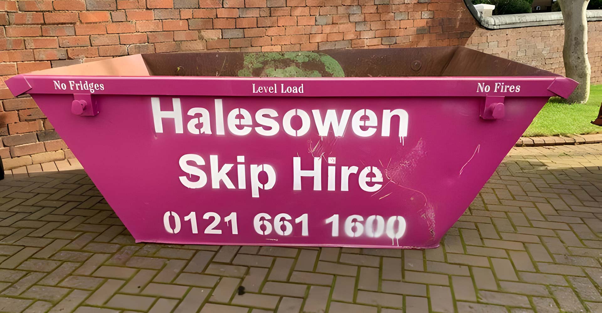 Purple Skip Ready to go Longbridge